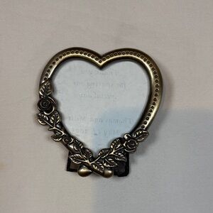 Antique Brass Heart-Shaped Decorative Photo Frame